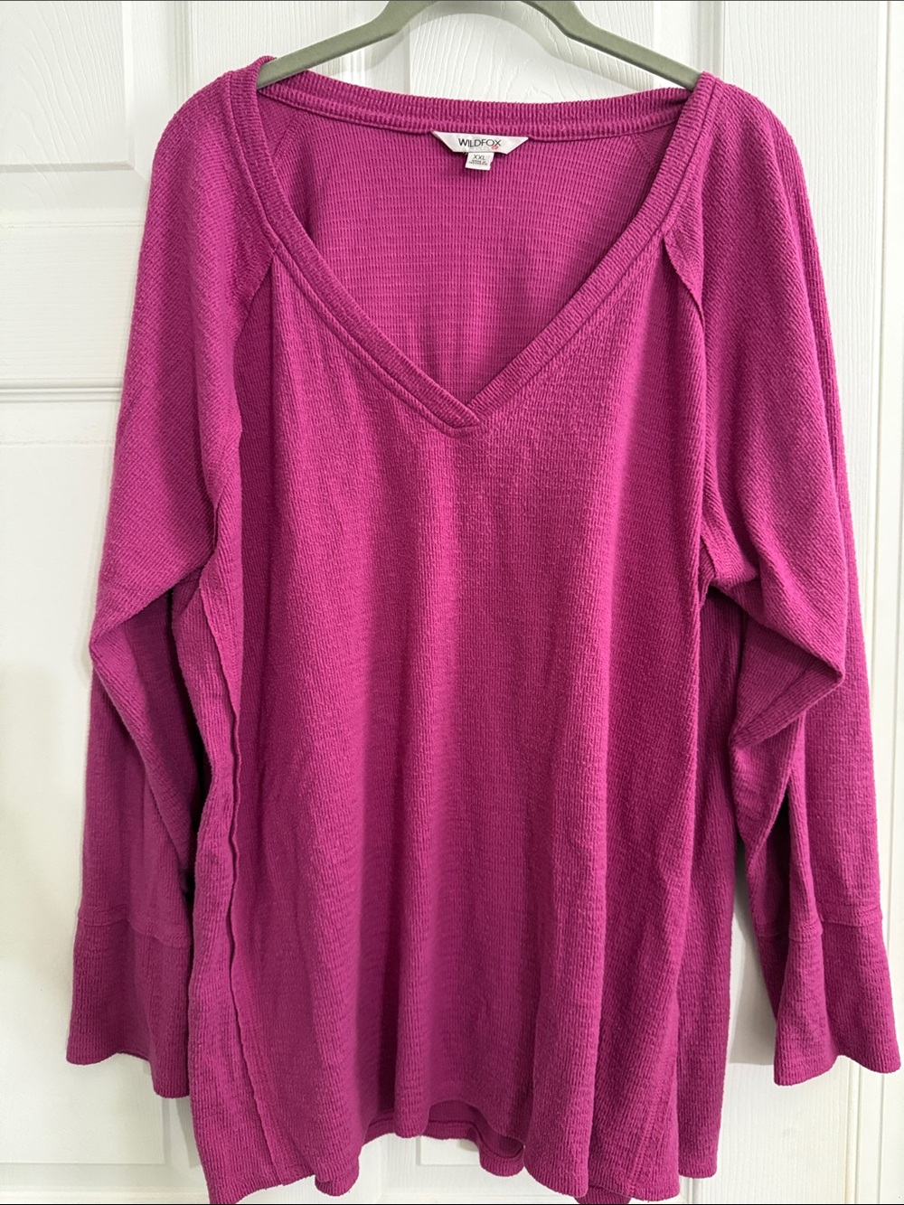 Wildfox Women's V-Neck Pullover Sweater - Fuchsia